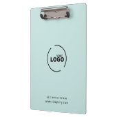 プロフェッショナルモダンビジネスロゴライトターコイズ クリップボード (左)