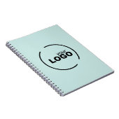 プロフェッショナルモダンビジネスロゴライトターコイズ ノートブック (右側)