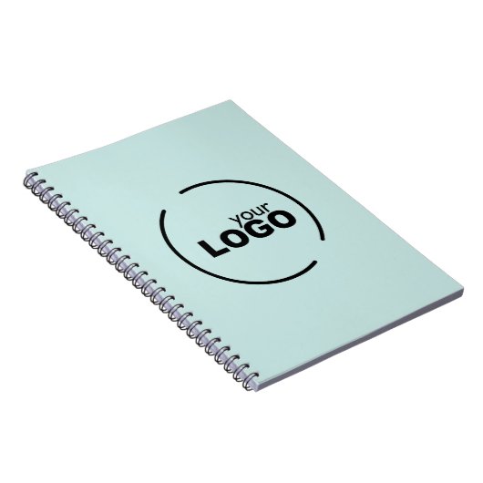 プロフェッショナルモダンビジネスロゴライトターコイズ ノートブック (右側)