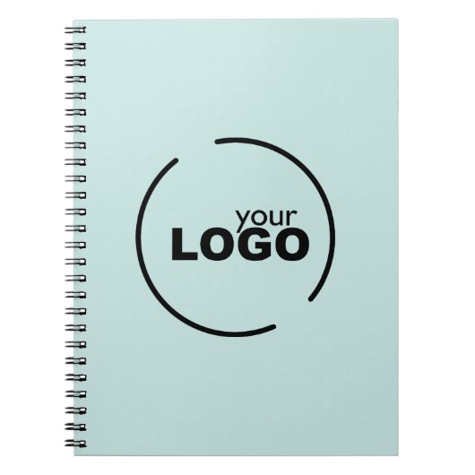 プロフェッショナルモダンビジネスロゴライトターコイズ ノートブック (正面)