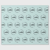 プロフェッショナルモダンビジネスロゴライトターコイズ ラッピングペーパー (フラット)