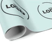 プロフェッショナルモダンビジネスロゴライトターコイズ ラッピングペーパー (ロールコーナー)