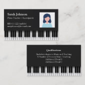 プロフェッショナルモダンピアノ先生写真 名刺 (正面/裏面)