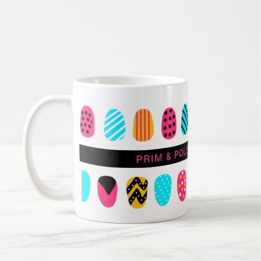 プロフェッショナルモダンピガーリーンクティール（緑がかった色）ネイルサロン コーヒーマグカップ (左)