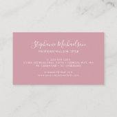 プロフェッショナルモダンピンク金ゴールド抽象芸術 名刺 (裏面)