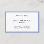 プロフェッショナルモダンファッショナブルトッププレーン 名刺 (正面)