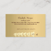 プロフェッショナルモダンフレーム、ハート、ブルゴーニュの花 ロイヤリティカード (裏面)