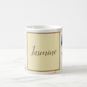 プロフェッショナルモダンフローラパステルベイゲカラー コーヒーマグカップ