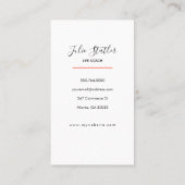 プロフェッショナルモダンフローラライフコーチ相談 名刺 (裏面)