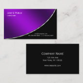 プロフェッショナルモダンブエレガントライトパープル 名刺 (正面/裏面)