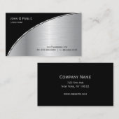 プロフェッショナルモダンブエレガントラックとシルバー 名刺 (正面/裏面)