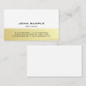 プロフェッショナルモダンブエレガントラックと金ゴールドマット 名刺 (正面/裏面)