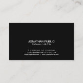 プロフェッショナルモダンブエレガントラックシンプルプレーン 名刺 (裏面)