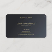 プロフェッショナルモダンブエレガントラックスアンド金ゴールドラグジュアリー 名刺 (裏面)