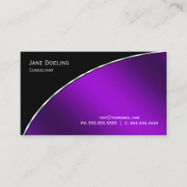 プロフェッショナルモダンブエレガントラックスブライトパープル 名刺