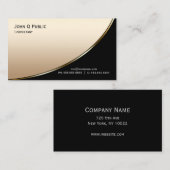プロフェッショナルモダンブエレガントラック光金ゴールド 名刺 (正面/裏面)