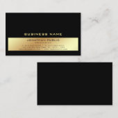 プロフェッショナルモダンブエレガントラック金ゴールドプレーン 名刺 (正面/裏面)