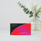 プロフェッショナルモダンブエレガントラーブライトクリムゾン 名刺 (スタンド正面)