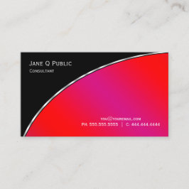 プロフェッショナルモダンブエレガントラーブライトクリムゾン 名刺