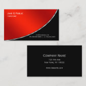 プロフェッショナルモダンブエレガントリークリムゾン 名刺 (正面/裏面)