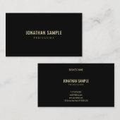 プロフェッショナルモダンブシンプルラック金ゴールドエレガントルクセ 名刺 (正面/裏面)