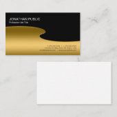 プロフェッショナルモダンブスタイリッシュラック金ゴールドプレーン 名刺 (正面/裏面)