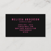 プロフェッショナルモダンブミニマルリアントバラ 名刺 (裏面)