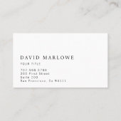 プロフェッショナルモダンブラウンモノグラムレザーエフェクト 名刺 (裏面)