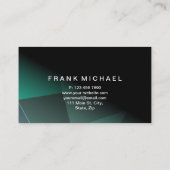 プロフェッショナルモダンブラックとグリーン 名刺 (裏面)