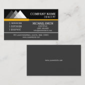 プロフェッショナルモダンブラックとジェット 名刺 (正面/裏面)