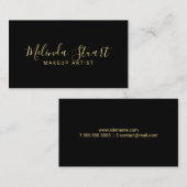 プロフェッショナルモダンブラックと金ゴールド 名刺 (正面/裏面)