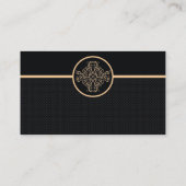 プロフェッショナルモダンブラックと金ゴールド 名刺 (裏面)