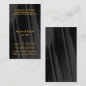 プロフェッショナルモダンブラックの黒板（縦） 名刺 (正面/裏面)