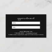 プロフェッショナルモダンブラックアポイントメント 予約カード (裏面)