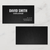 プロフェッショナルモダンブラックシンプルメタリック 名刺 (正面/裏面)