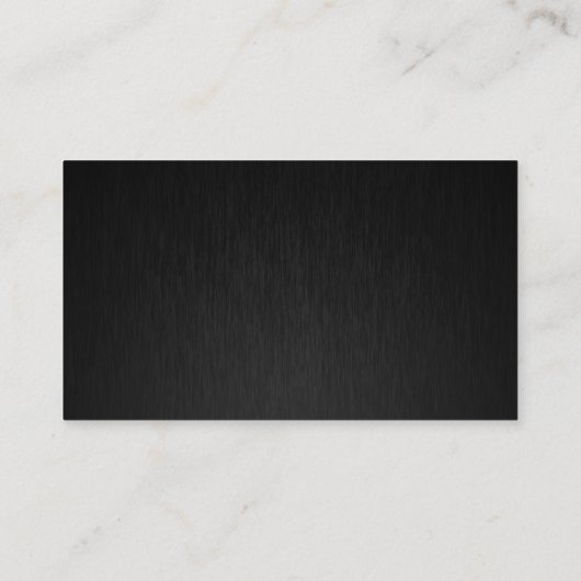 プロフェッショナルモダンブラックシンプルメタリック 名刺 (裏面)