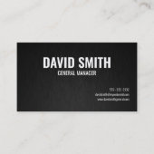 プロフェッショナルモダンブラックシンプルメタリック 名刺 (正面)