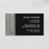 プロフェッショナルモダンブラックスタイリッシュテクスチャ 名刺 (裏面)