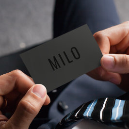 プロフェッショナルモダンブラックタイポグラフィクラシーラグジュアリー 名刺