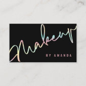 プロフェッショナルモダンブラックメイクアップアーティスト 名刺 (正面)