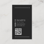 プロフェッショナルモダンブラック会社の名刺 名刺 (裏面)