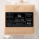 プロフェッショナルモダンブラック大豆キャンドルラベル ラベル (インサイチュ)