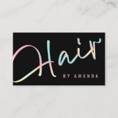プロフェッショナルモダンブラック美容師 名刺 (正面)