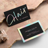 プロフェッショナルモダンブラック美容師 名刺