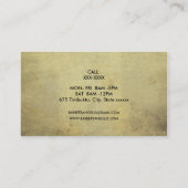 プロフェッショナルモダンブラック金ゴールドシンプル理容師 名刺 (裏面)