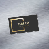 プロフェッショナルモダンブラック金ゴールドホイルエレガント マグネット名刺 (インサイチュ)