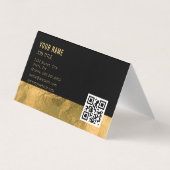 プロフェッショナルモダンブラック金ゴールドホイルエレガント 名刺 (裏面)