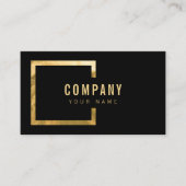プロフェッショナルモダンブラック金ゴールドホイルエレガント 名刺 (正面)