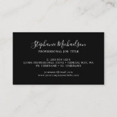 プロフェッショナルモダンブラック金ゴールド抽象芸術 名刺 (裏面)