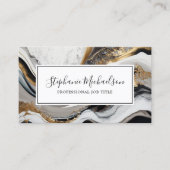 プロフェッショナルモダンブラック金ゴールド抽象芸術 名刺 (正面)